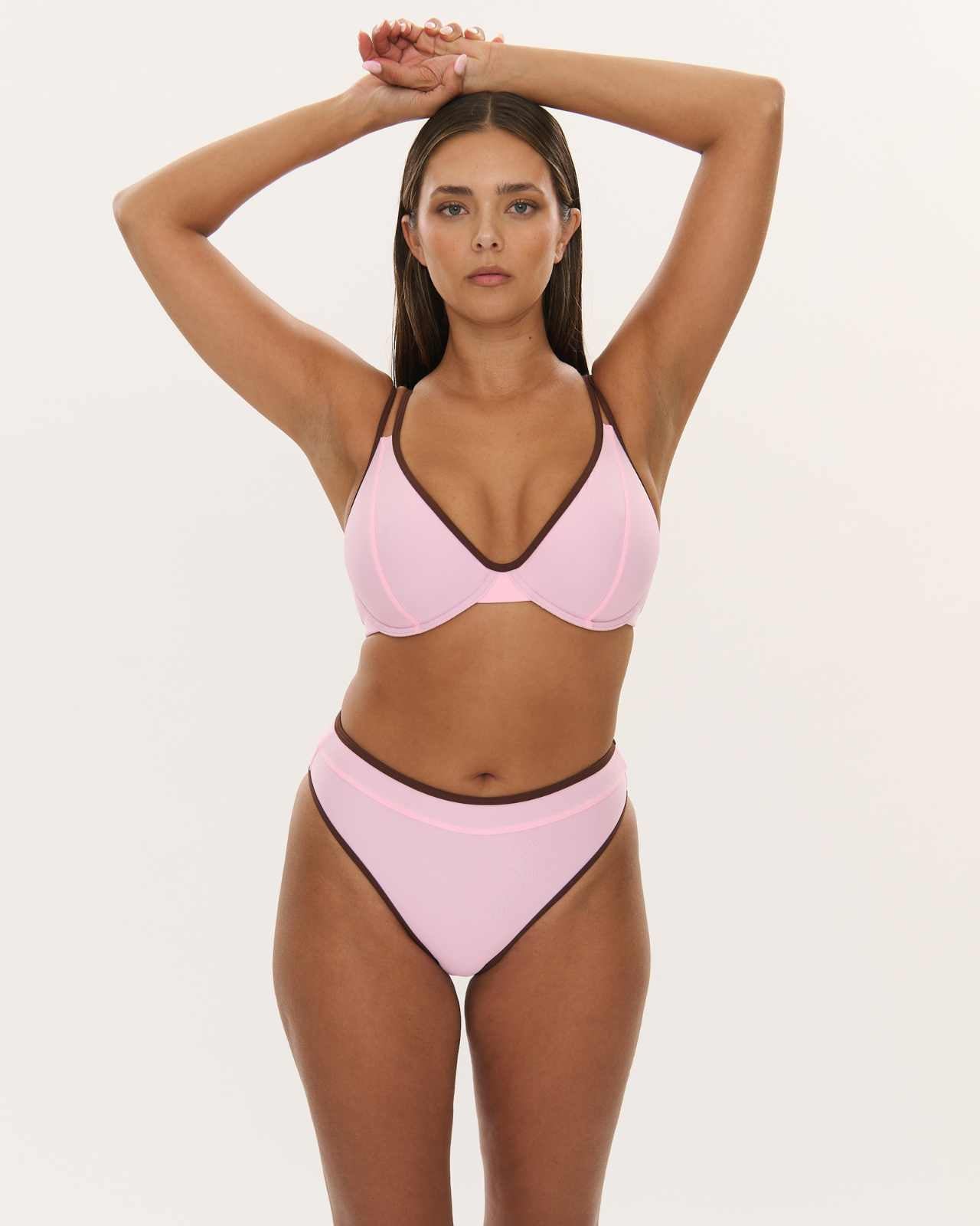 High Leg Brief - Floss Choc