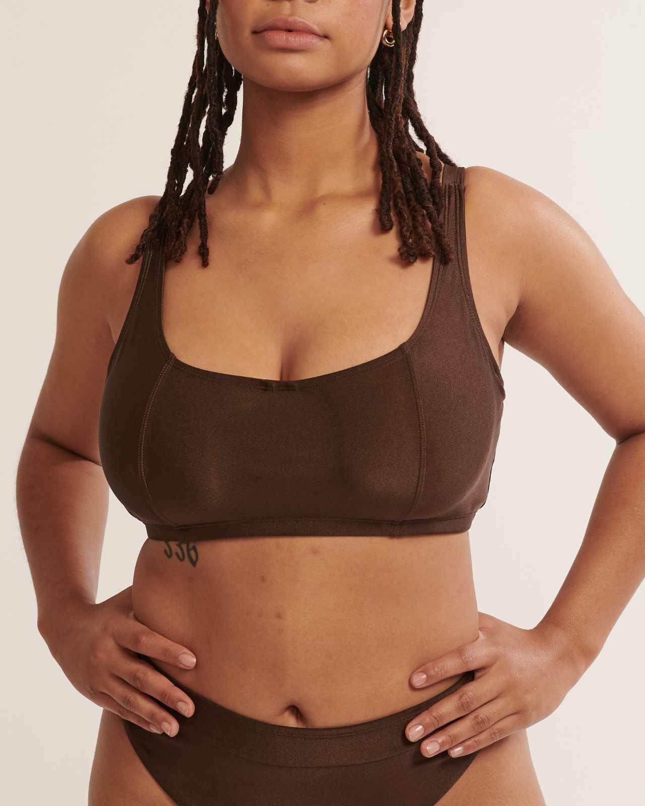 Underwire Crop Top - Iced Cola