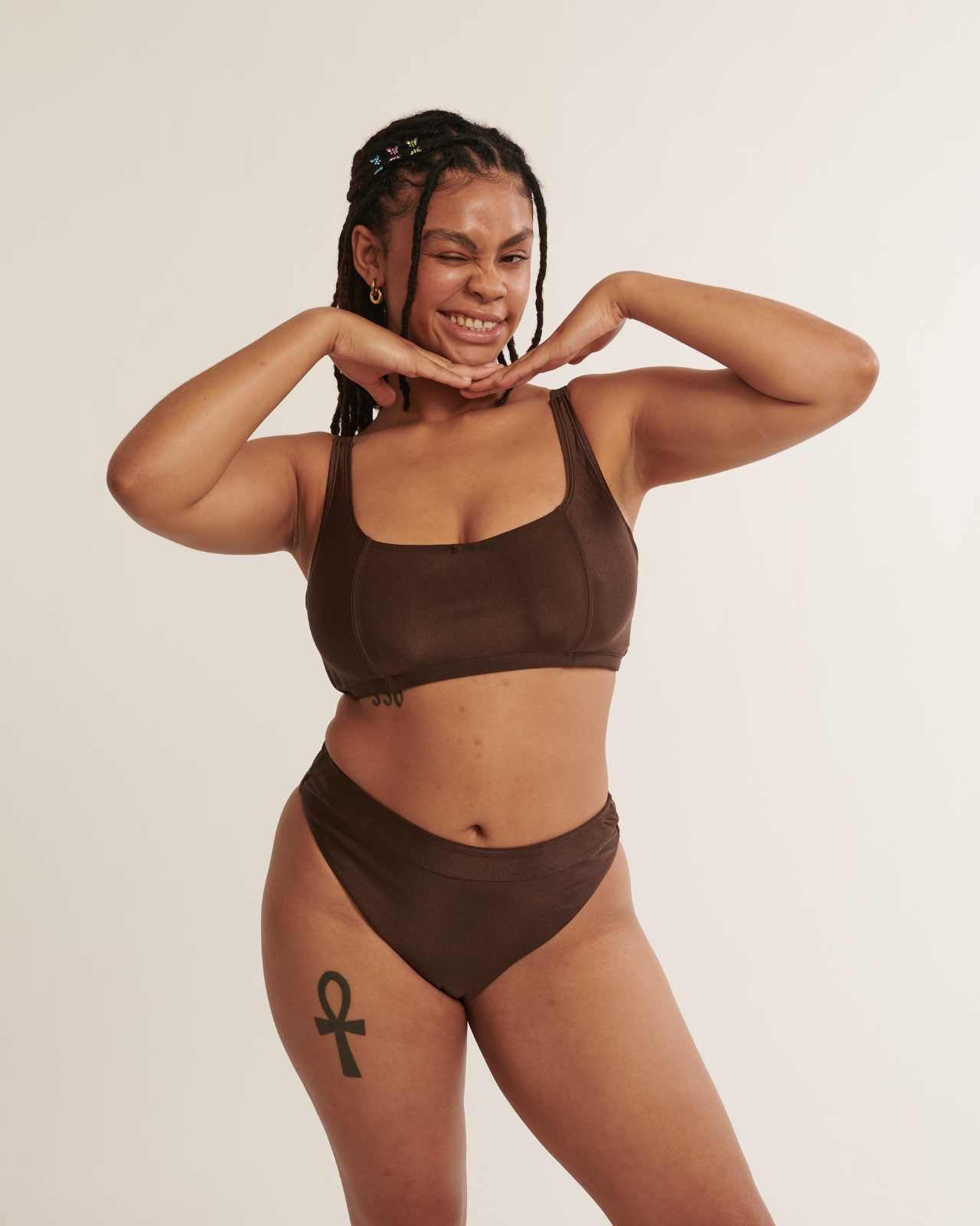 Underwire Crop Top - Iced Cola