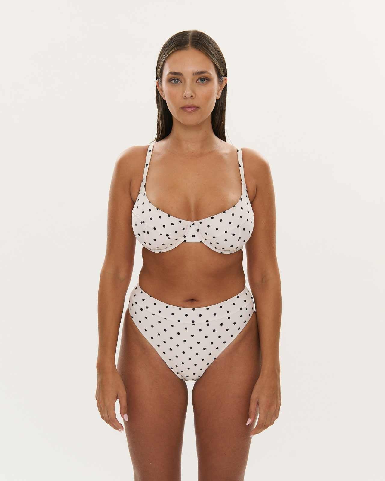 High Leg Brief - Polka Dot