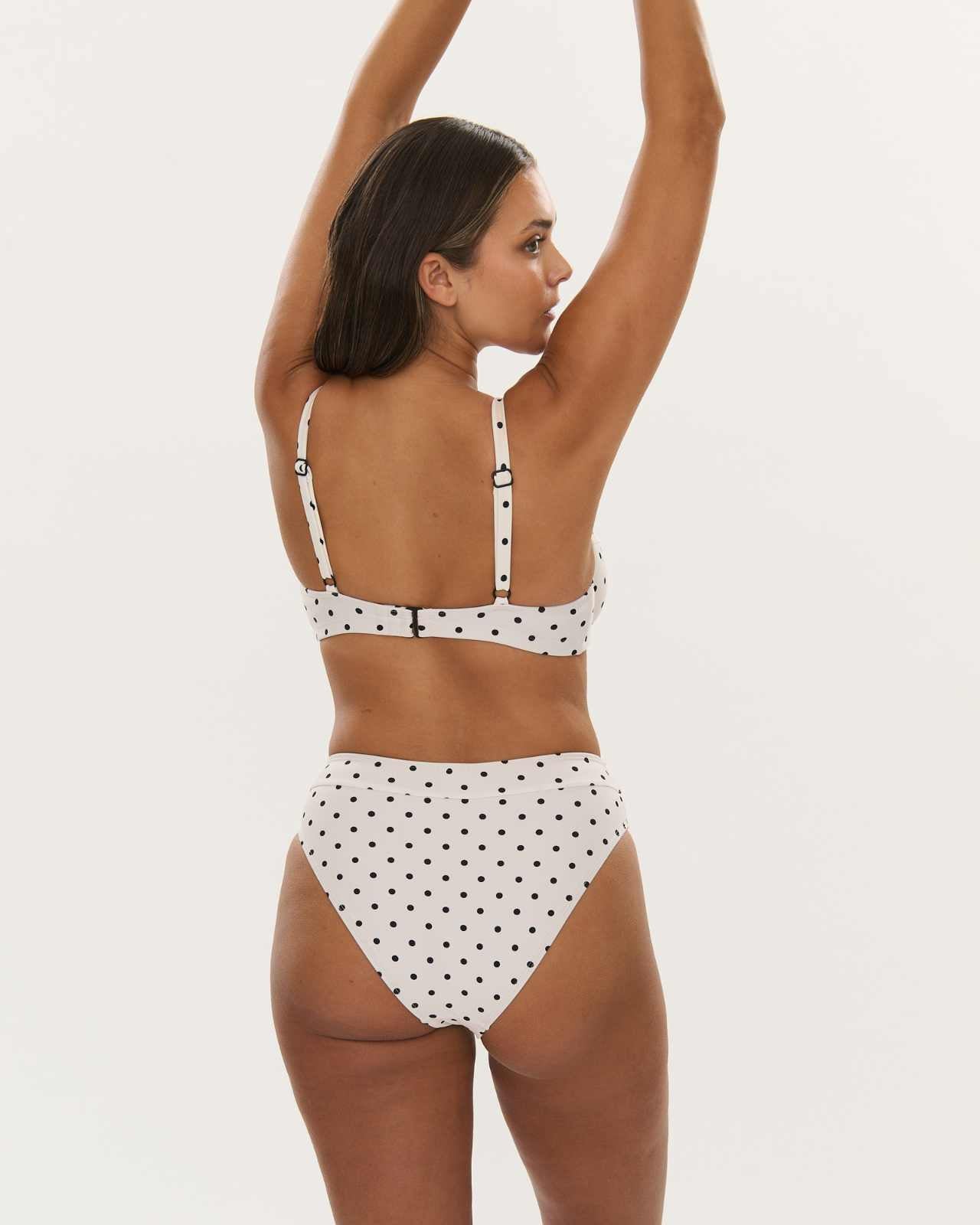 High Leg Brief - Polka Dot