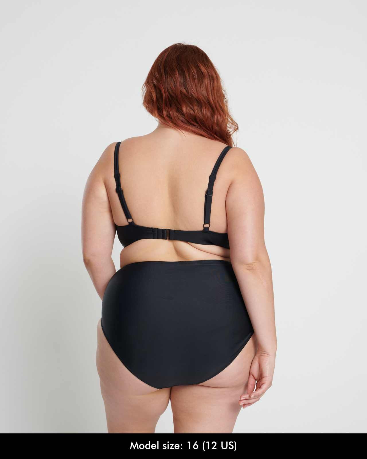 High Waist Full Brief - Black