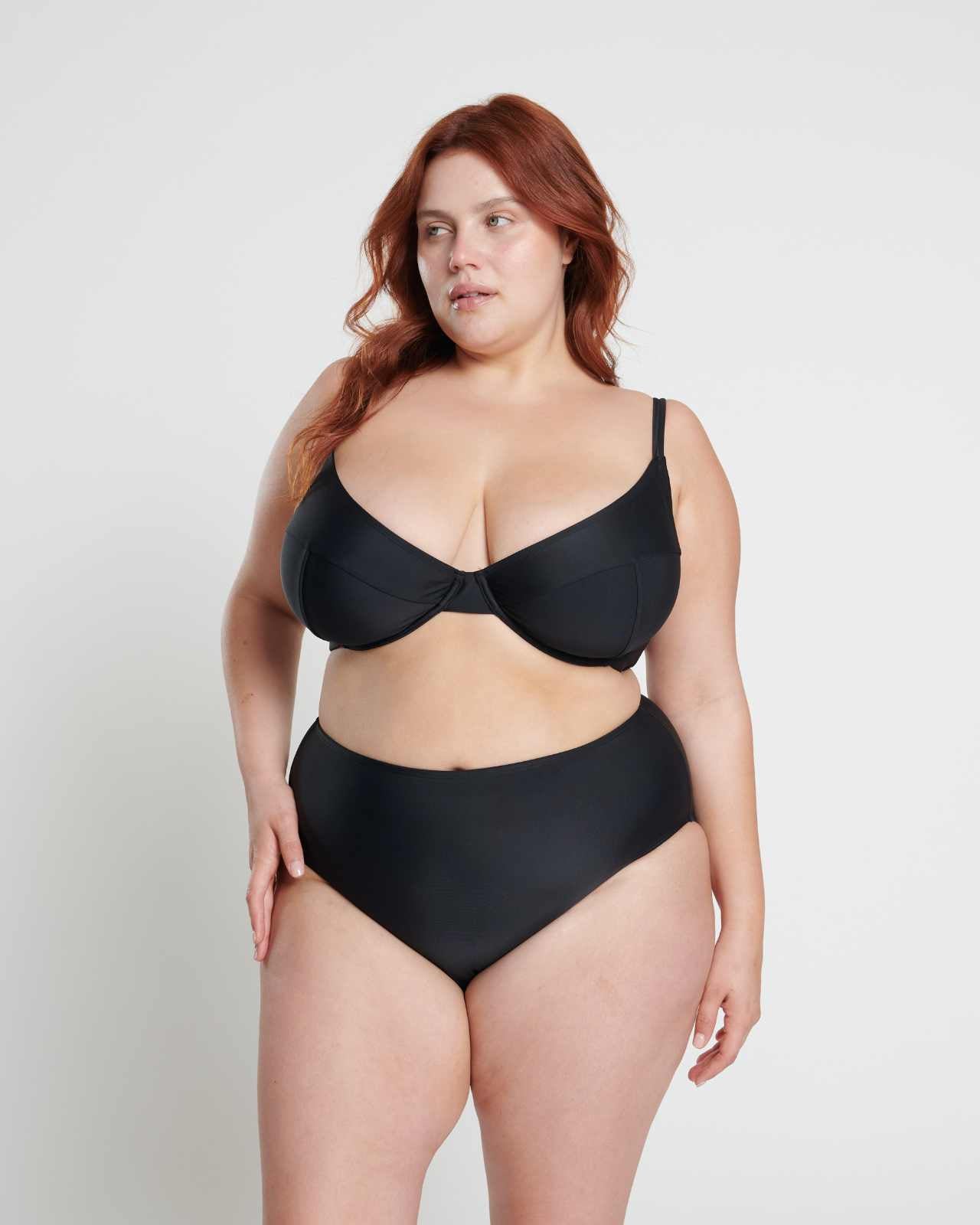 High Waist Full Brief - Black