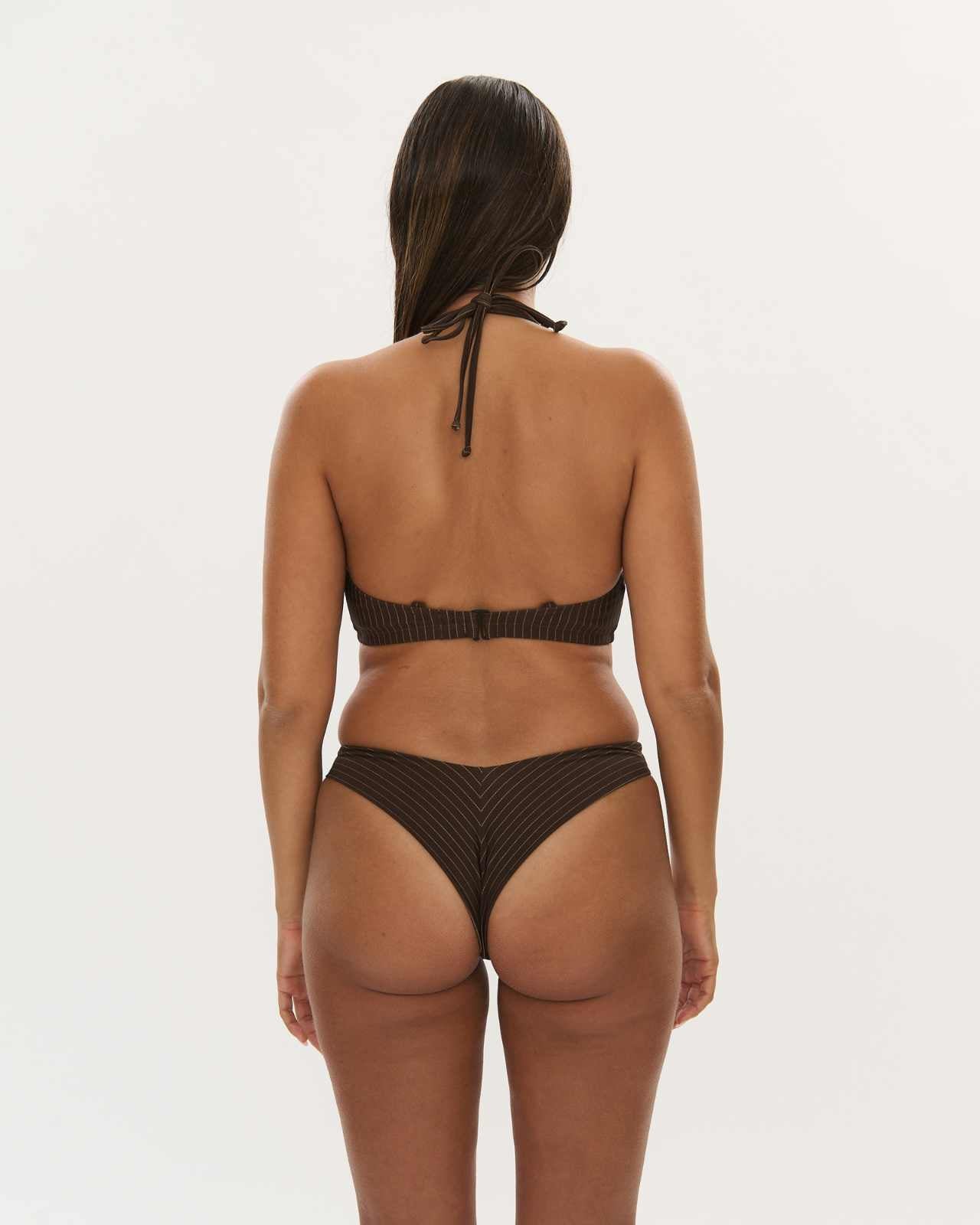 Multi-Way Top - Choc Pinstripe
