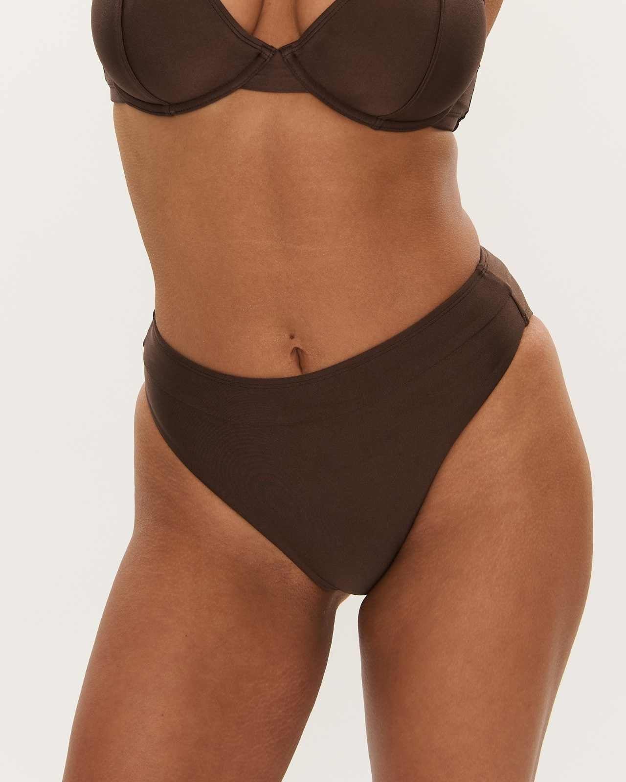 High Leg Brief - Hot Choc Shimmer