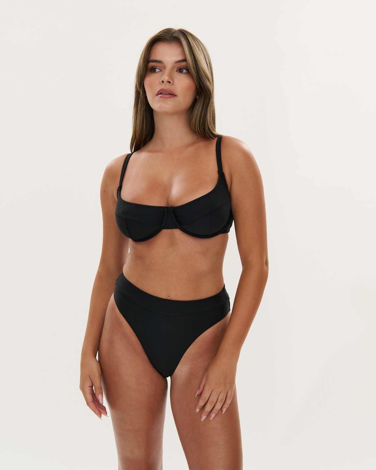 High Leg Brief - Black