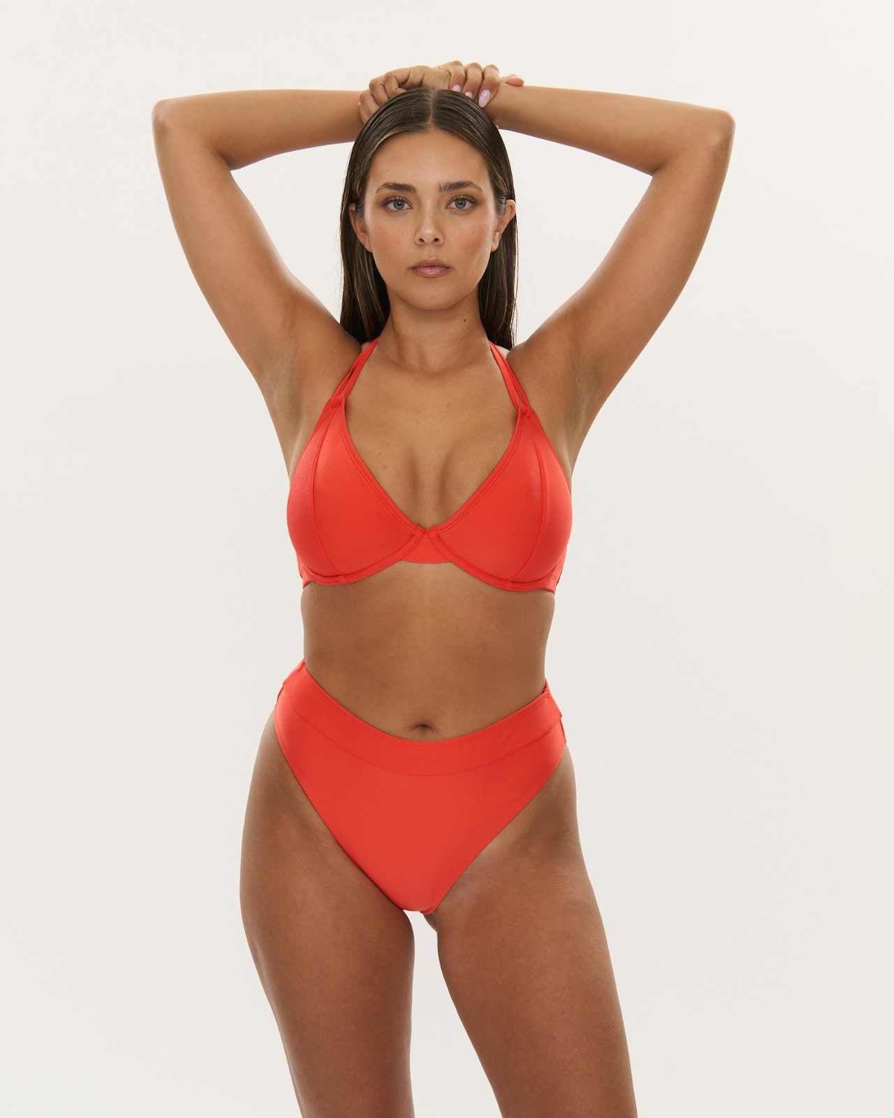 High Leg Brief - Tangerine Shimmer