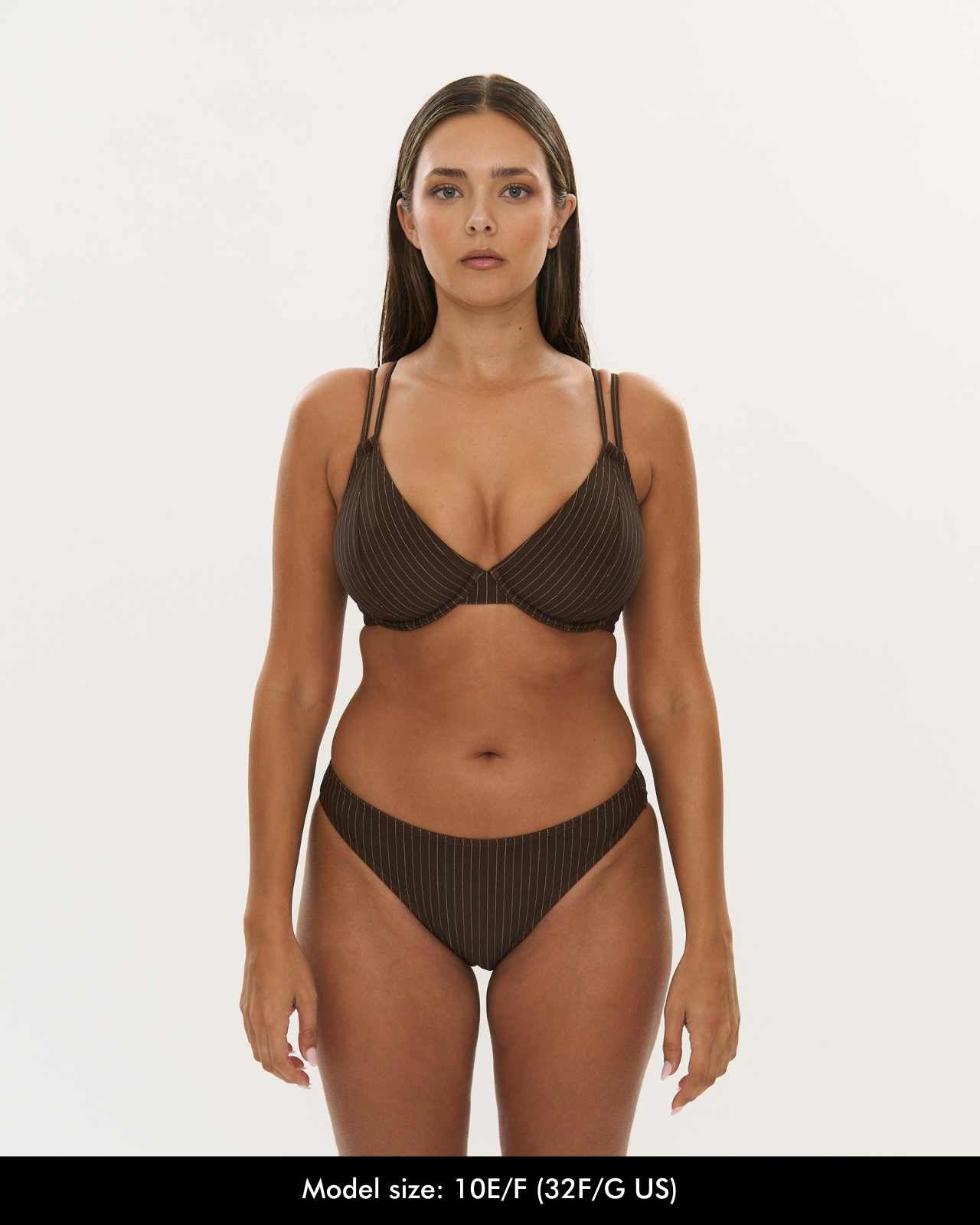 Multi-Way Top  - Choc Pinstripe