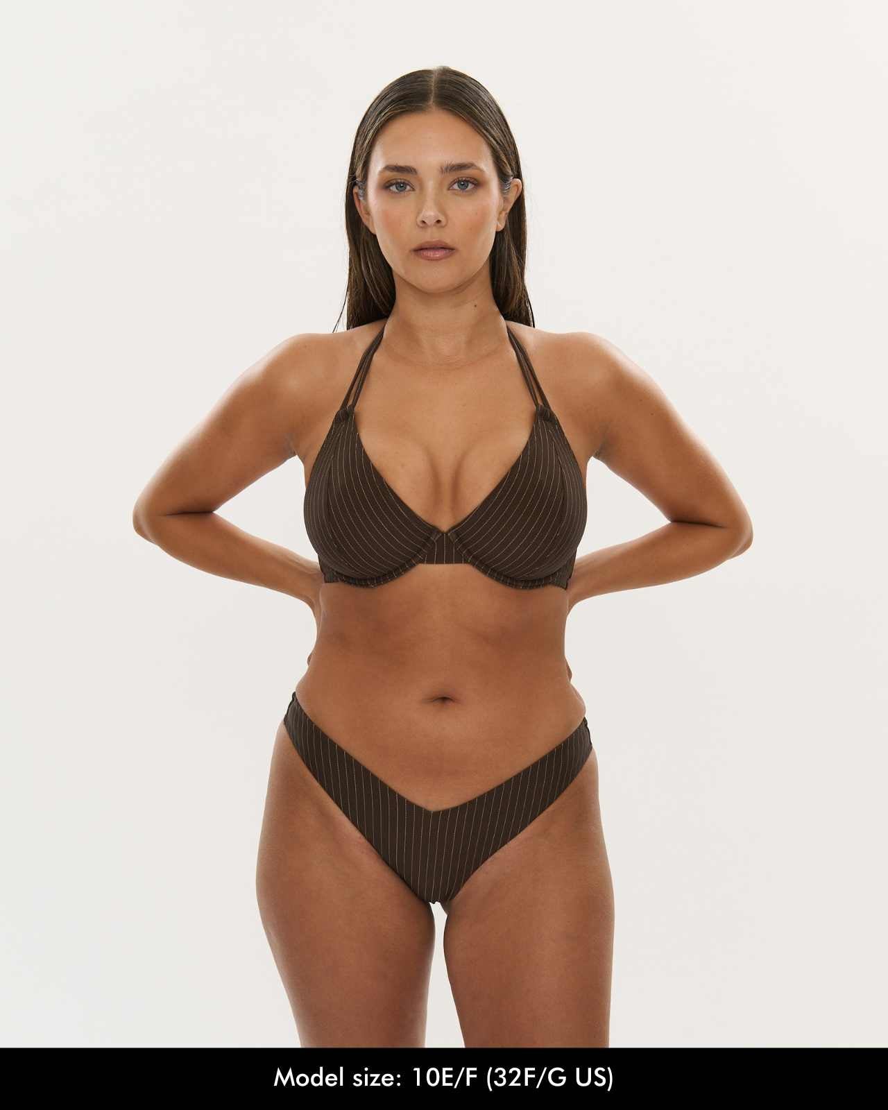 Multi-Way Top  - Choc Pinstripe