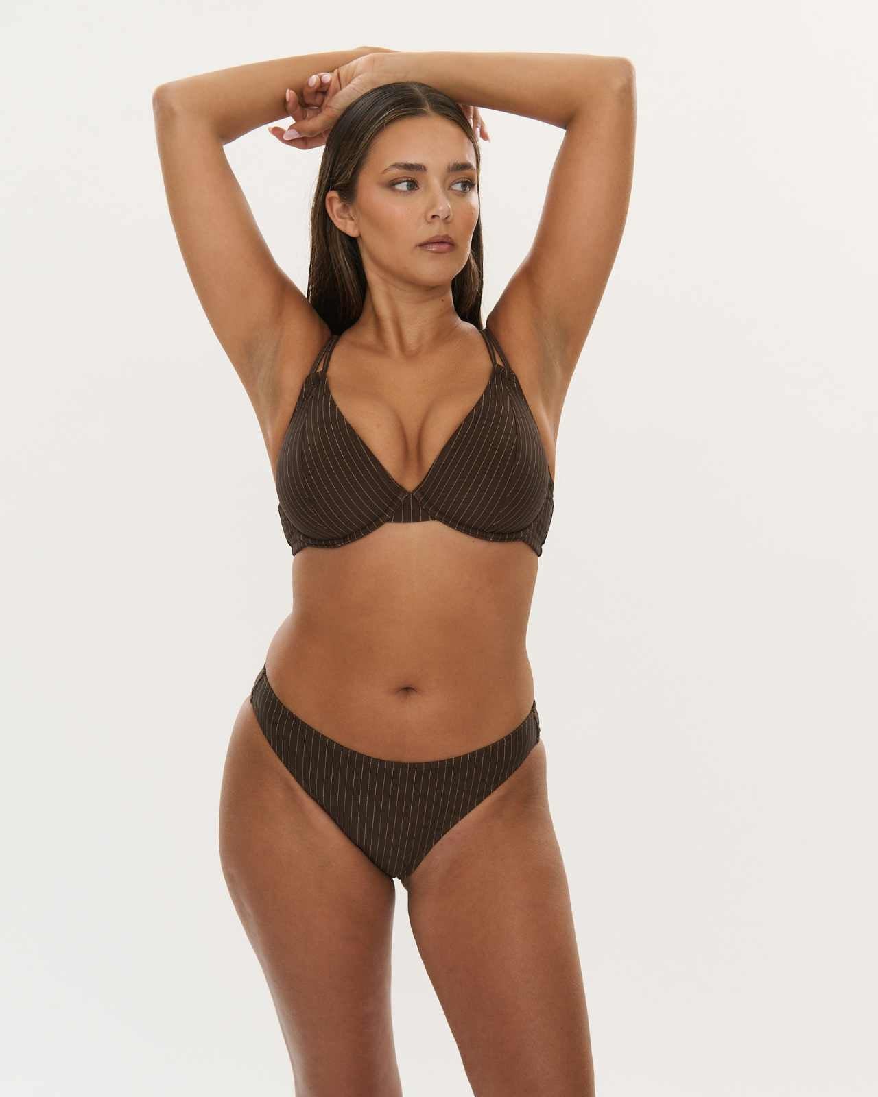 90's Brief  - Choc Pinstripe