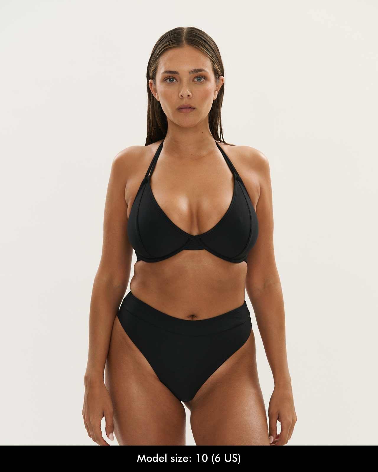 High Leg Brief - Black