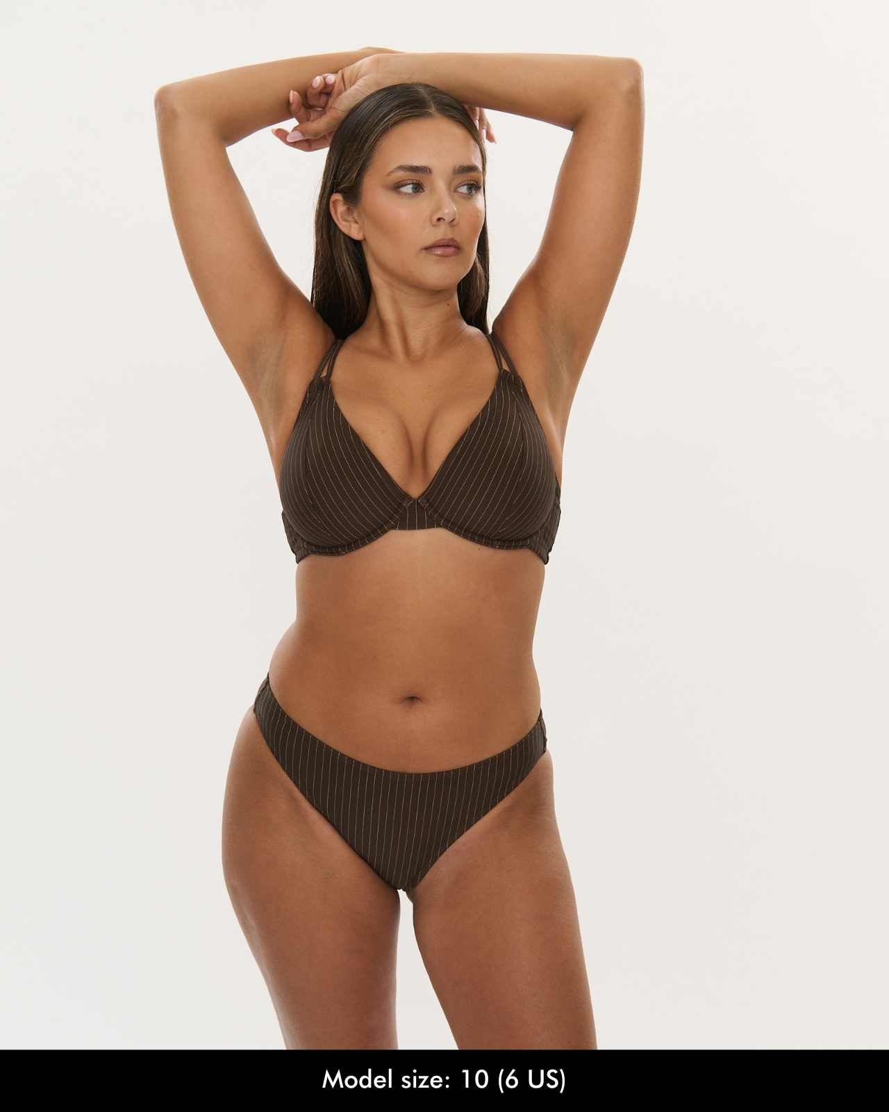 90's Brief  - Choc Pinstripe