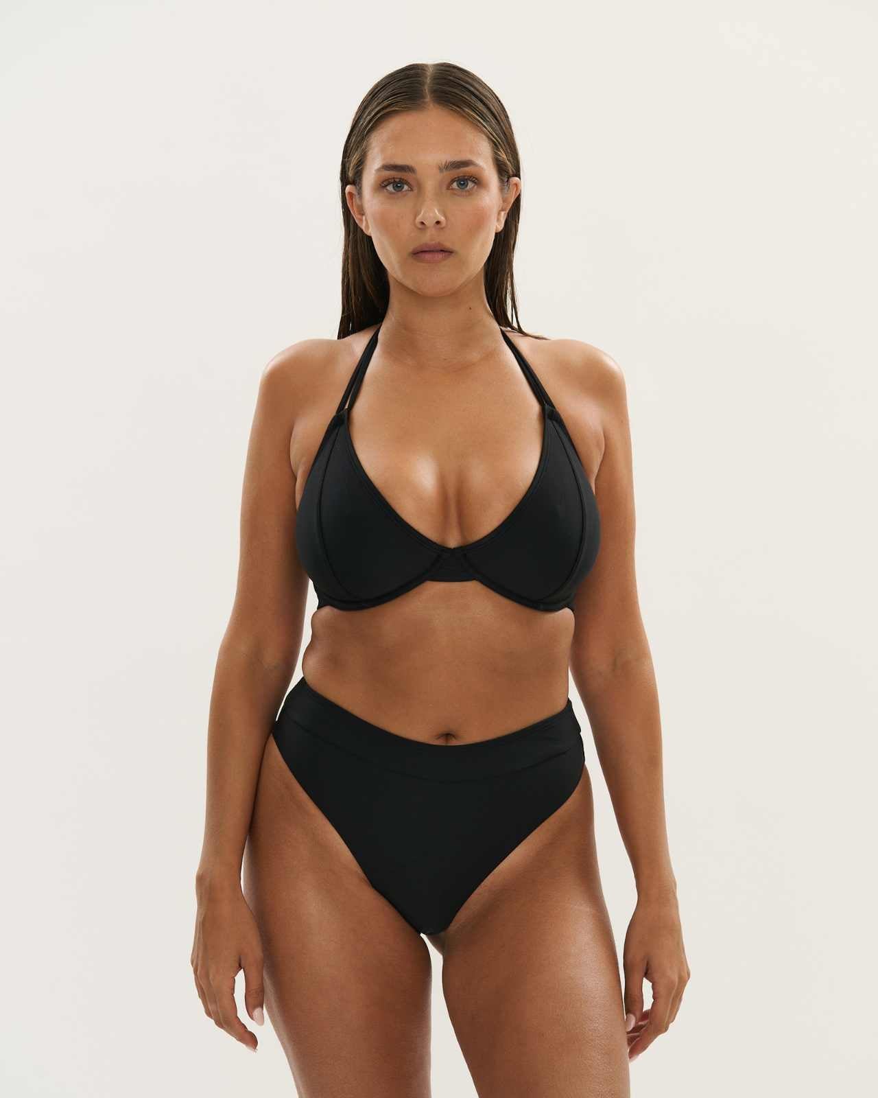 High Leg Brief - Black