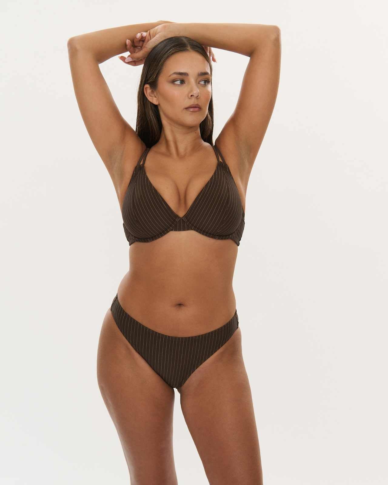 90's Brief  - Choc Pinstripe
