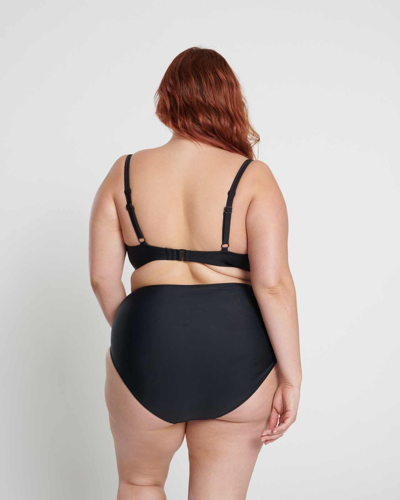 High Waist Full Brief - Black