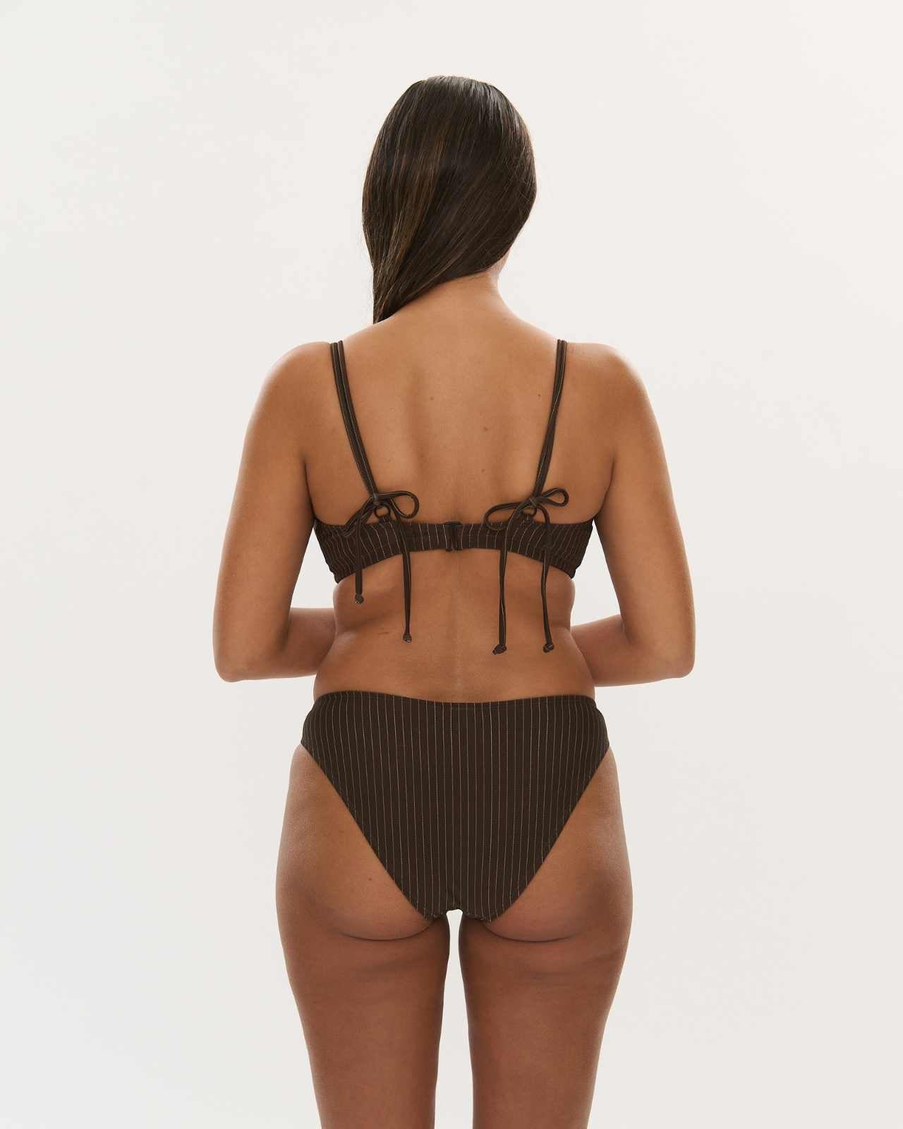 Multi-Way Top  - Choc Pinstripe