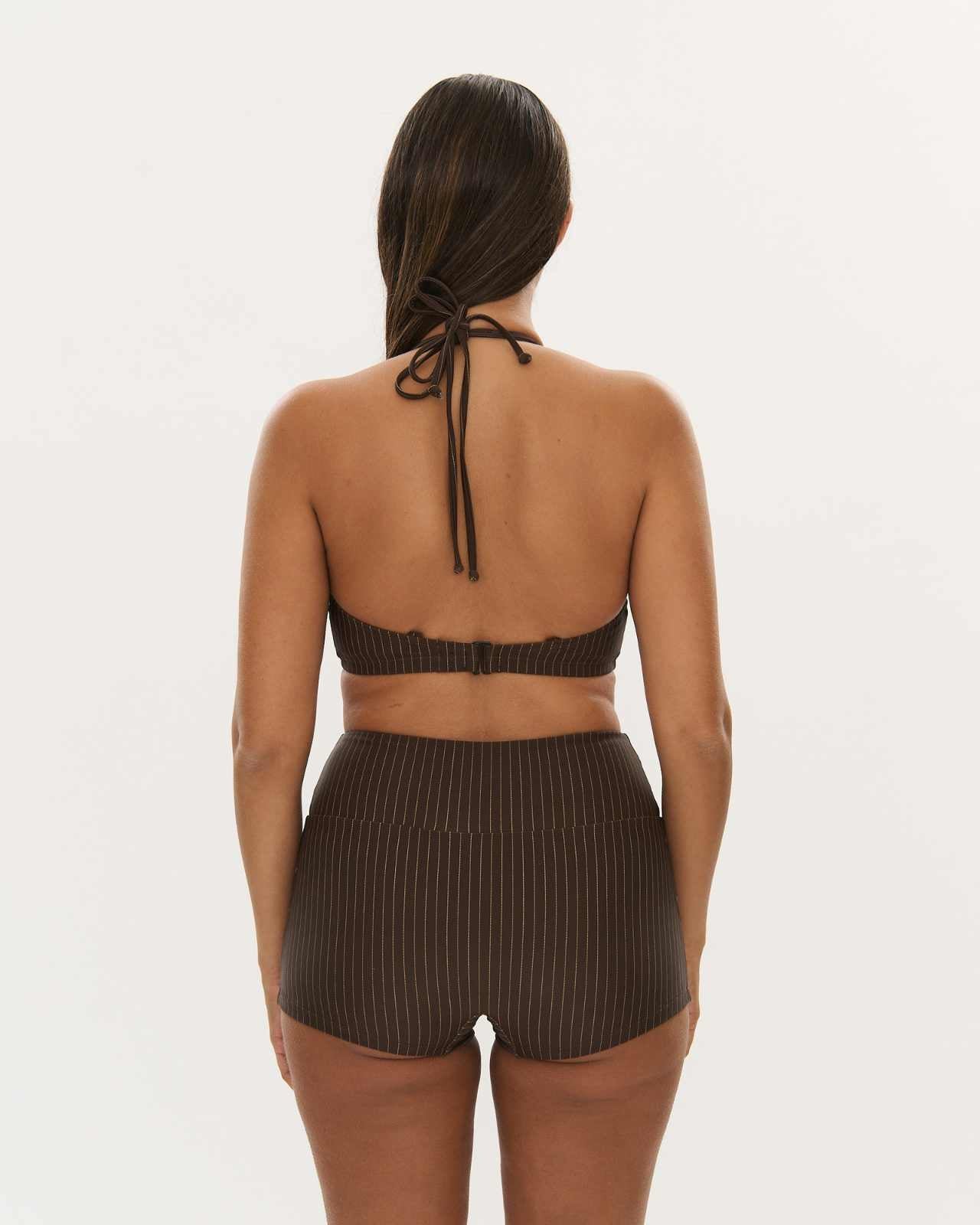 Boyshort - Choc Pinstripe