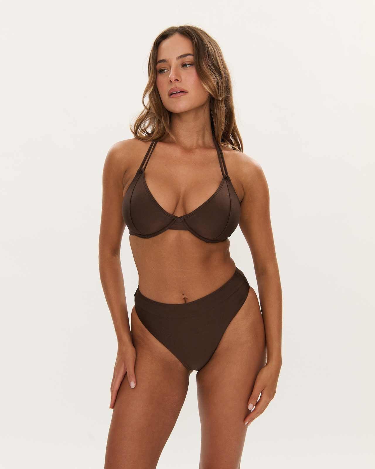 High Leg Brief - Hot Choc Shimmer