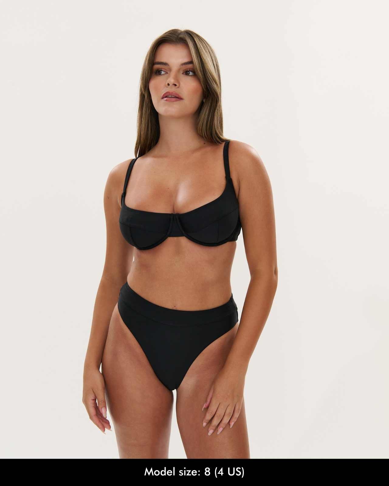 High Leg Brief - Black