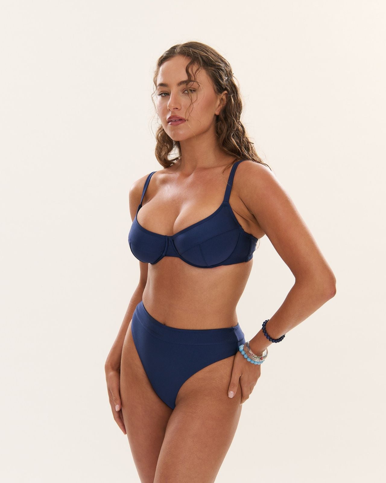 High Leg Brief - Midnight Shimmer